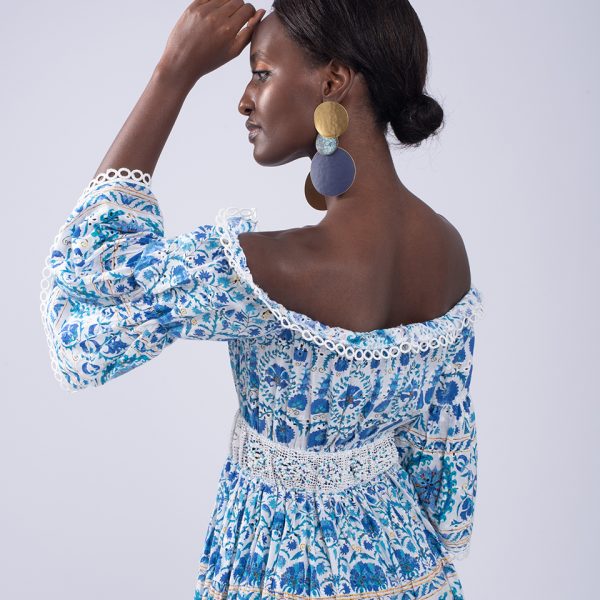 LONG OFF THE SHOULDER DRESS