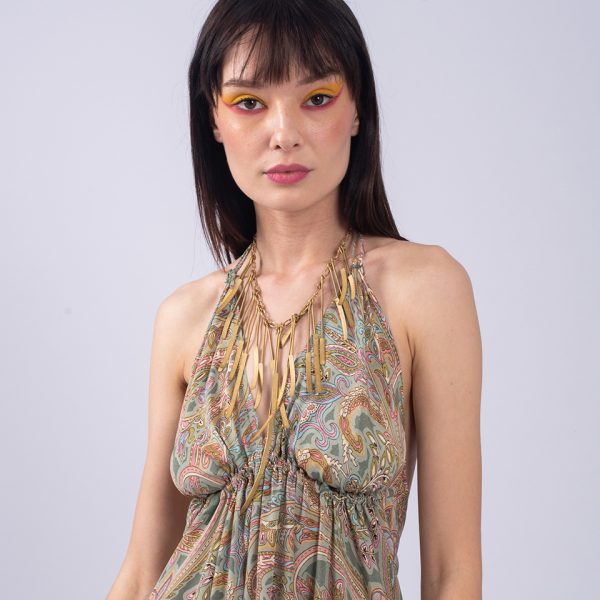 GOLD COLOURED BRASS NECKLACE
