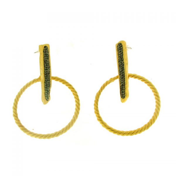CIRCLE EARRING WITH MARKASIT