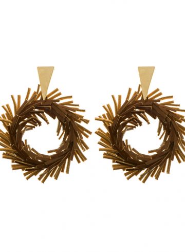 ECO LEATHER CIRCLE EARRINGS