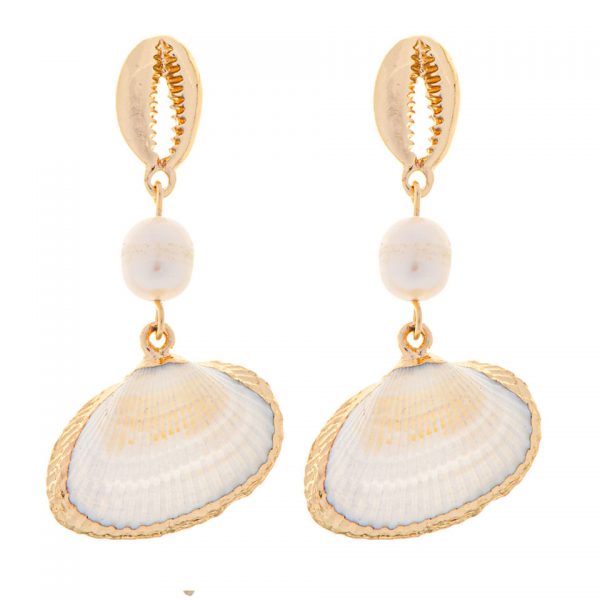 HANGING SEASHELL EARRINGS