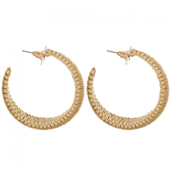 GOLD THEAD COVERED SEMI HOOPS