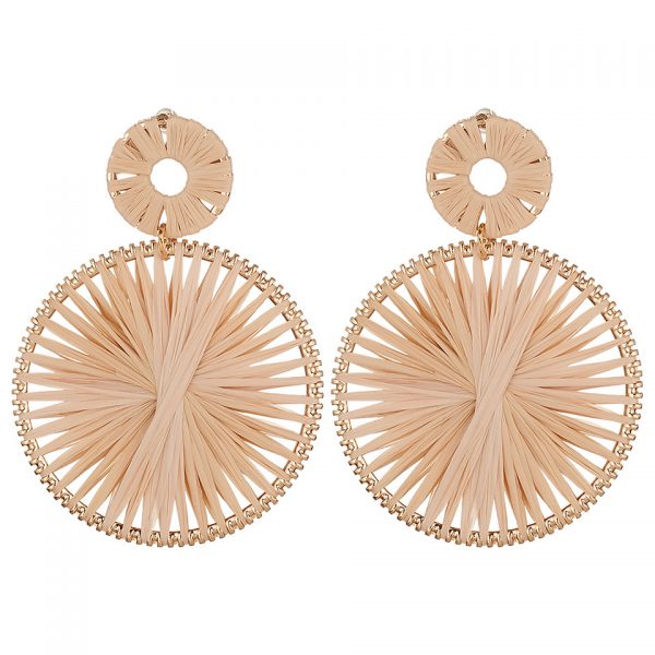 HANGING MAT CIRCLE EARRINGS